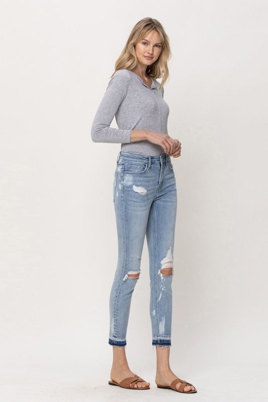 Mid Rise Crop Skinny Jeans