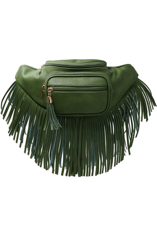 Fringe Tassel Waist Strap Bag