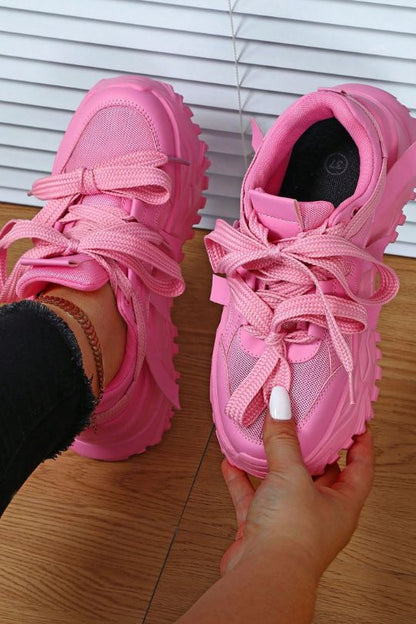 Chunky Layered Sole Low-Top Sneakers