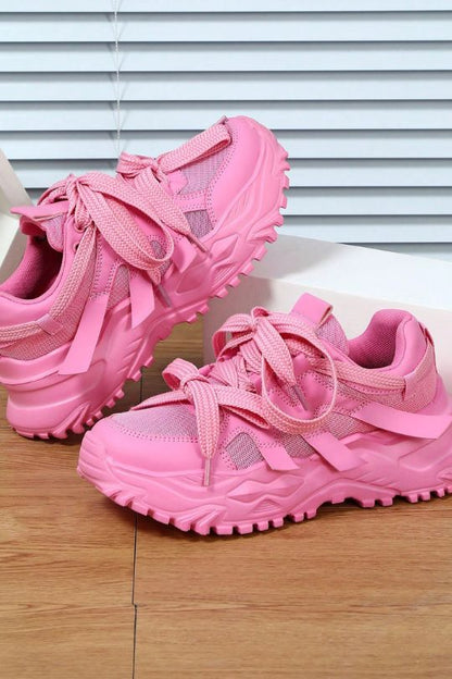 Chunky Layered Sole Low-Top Sneakers