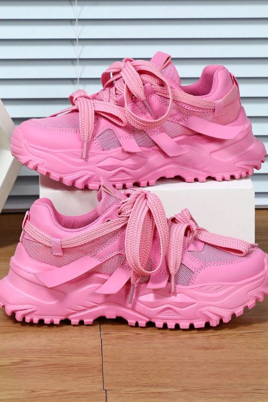 Chunky Layered Sole Low-Top Sneakers