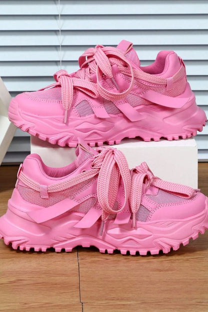 Chunky Layered Sole Low-Top Sneakers