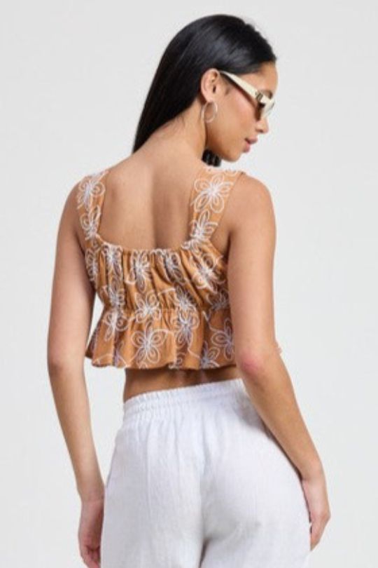 Sleeveless Baby Doll Cropped Top