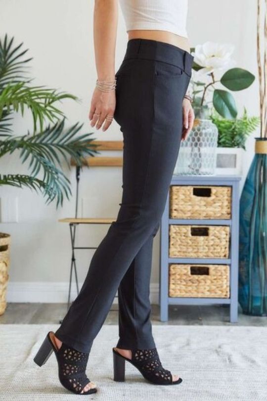 Women's Mid Rise Casual Dress Pants