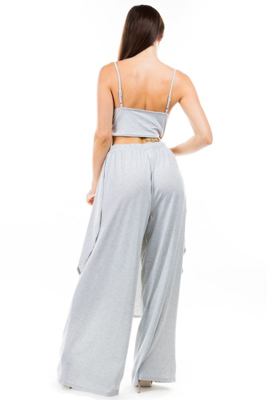 Conjunto de pantalón largo de dos piezas para mujer