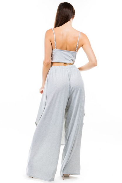 Conjunto de pantalón largo de dos piezas para mujer