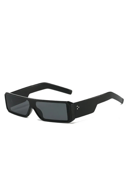 Gafas de sol futuristas con lentes tintadas para mujer