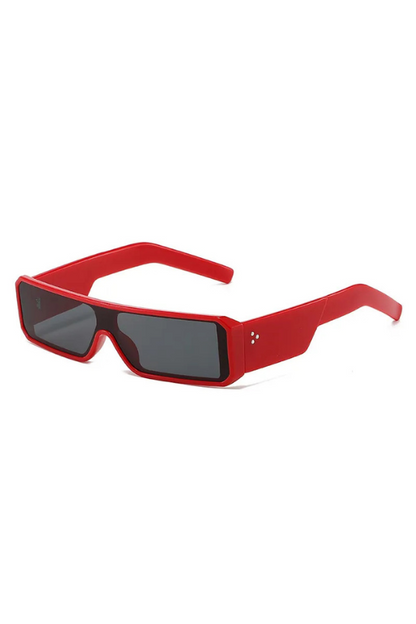 Gafas de sol futuristas con lentes tintadas para mujer