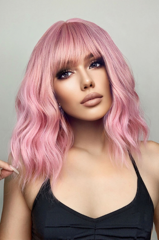 Light Wavy 12" Shoulder Length Bob Wig