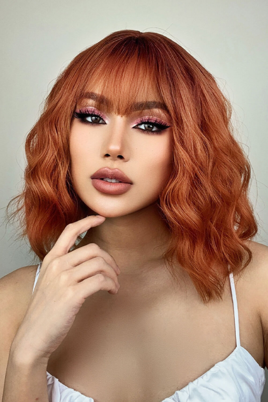 Light Wavy 12" Shoulder Length Bob Wig