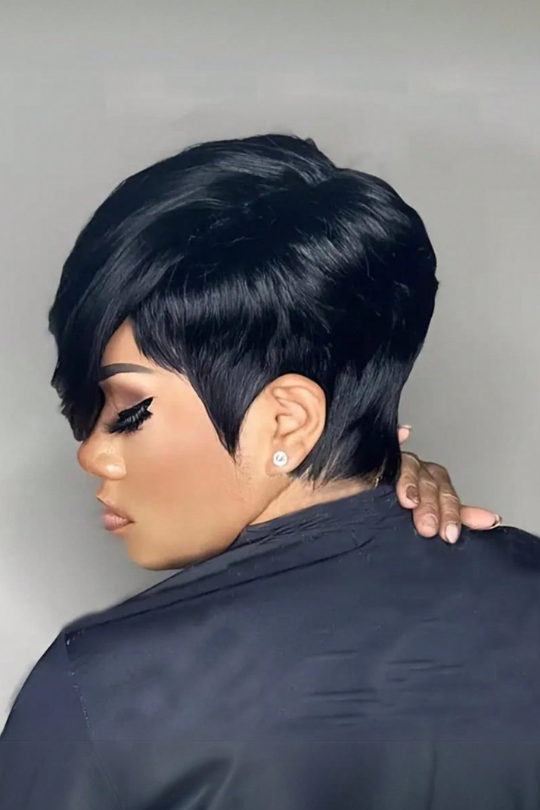 Short Brazilian Half Pixie Cut Wig