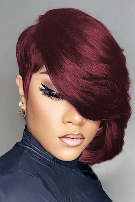 Short Brazilian Half Pixie Cut Wig