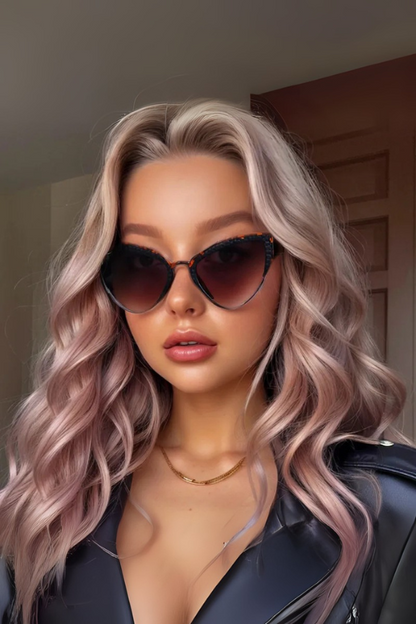Gafas de sol de moda de ojo de gato de gran tamaño