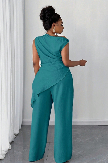 Women's Casual Two Piece Top And Pants Set