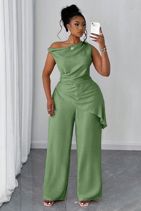 Women's Casual Two Piece Top And Pants Set