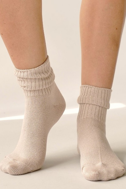 Cozy Bamboo Style Cotton Crew Socks