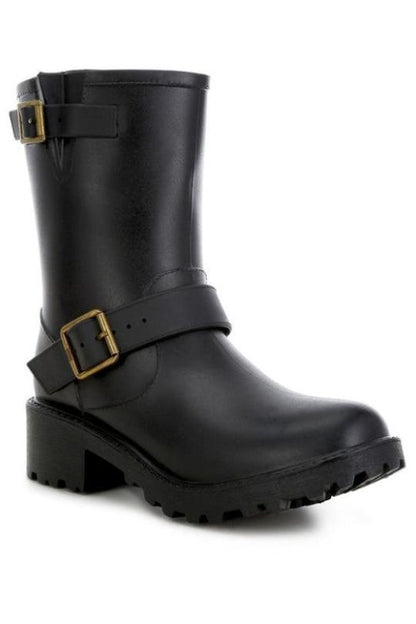 Stallion Harness Detail Calf Weather Boots