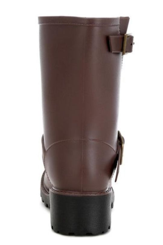 Stallion Harness Detail Calf Weather Boots