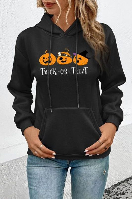 Trick or Treat Long Sleeve Hoodie