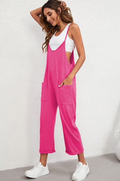 Straight Leg Adjustable Spaghetti Strap Jumpsuit