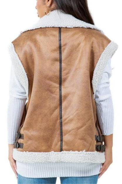 Women's New York Shearling Vest Jacket