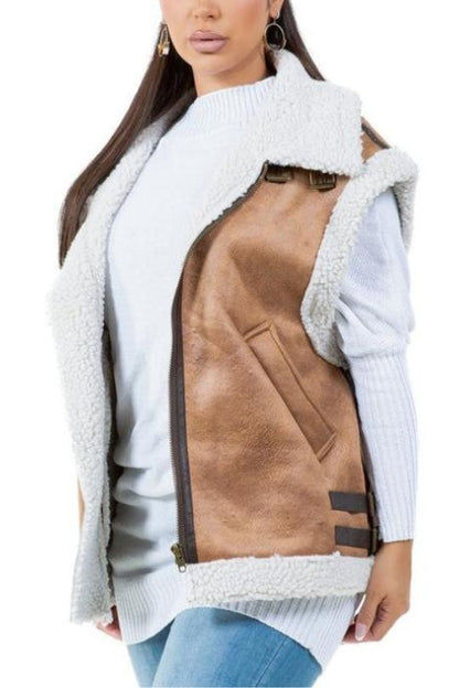 Women's New York Shearling Vest Jacket