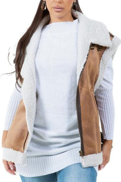 Women's New York Shearling Vest Jacket