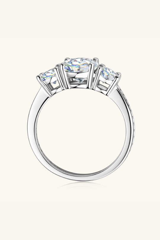 3 Carat Sterling Silver Lab-Created Diamond Ring