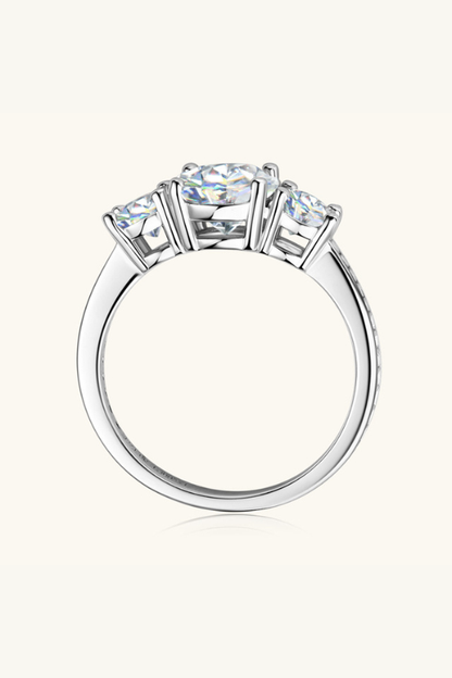 3 Carat Sterling Silver Lab-Created Diamond Ring