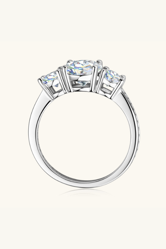 3 Carat Sterling Silver Lab-Created Diamond Ring