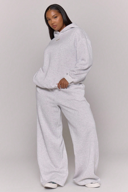 Pantalones deportivos básicos de pierna ancha para mujer, talla grande