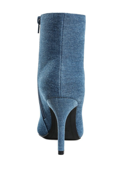 Nina Shaw Denim Stiletto Boots