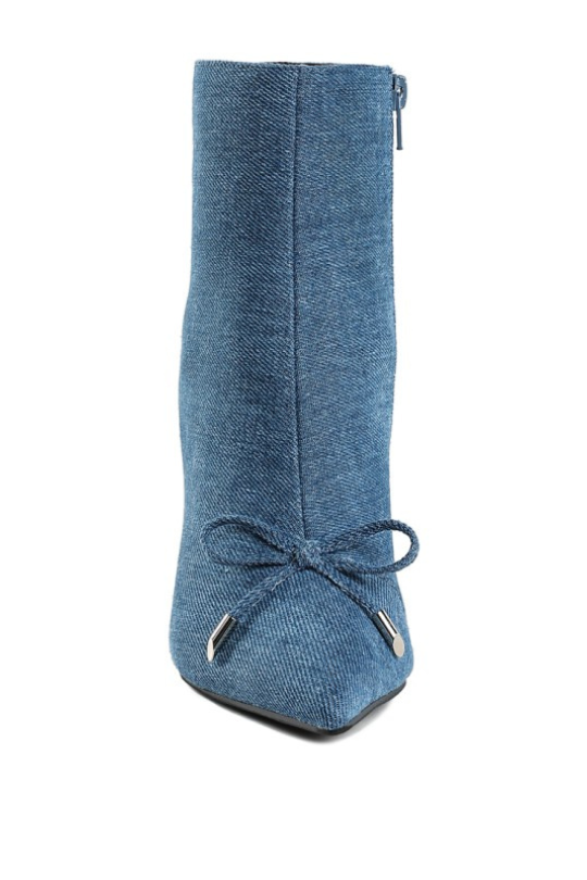 Nina Shaw Denim Stiletto Boots
