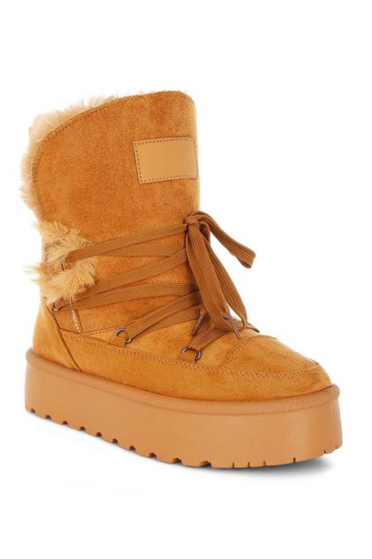 Lola Faux Fur Platform Snow Boots