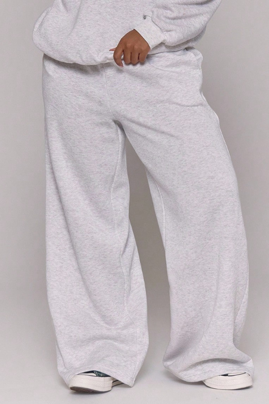 Pantalones deportivos de pierna ancha y recta para mujer