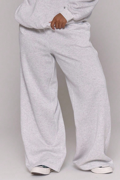 Pantalones deportivos de pierna ancha y recta para mujer