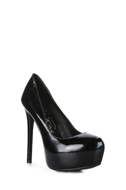 Sandalia de tacón alto de aguja de PU patentada PISMIS