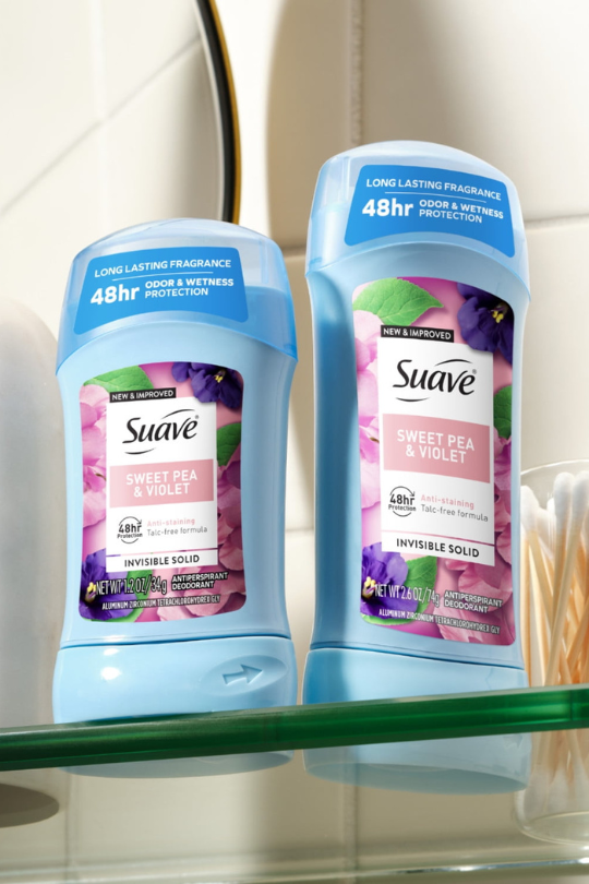 Suave Antiperspirant Deodorant For Women, 48hr Protection, Sweet Pea & Violet, 1.2 oz