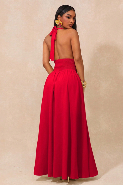 Women's Backless Flowing Princess Dress