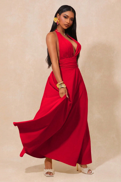 Women's Backless Flowing Princess Dress