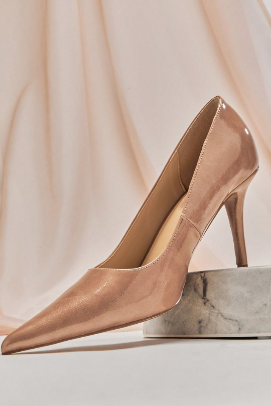 Women's Classic Pointed Patent Leather Stiletto Pumps