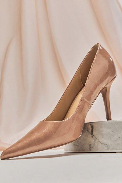 Women's Classic Pointed Patent Leather Stiletto Pumps