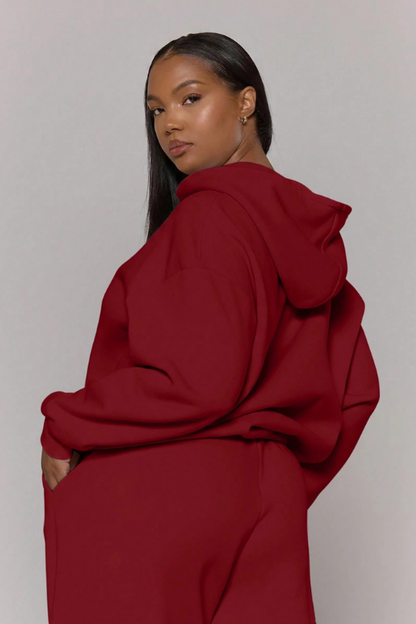 Women's Straight Oversized Long Sleeve Hoodie