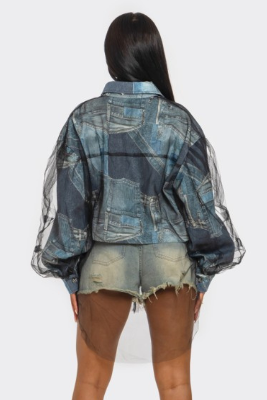 The Urban Illusion Denim Mesh Shirt