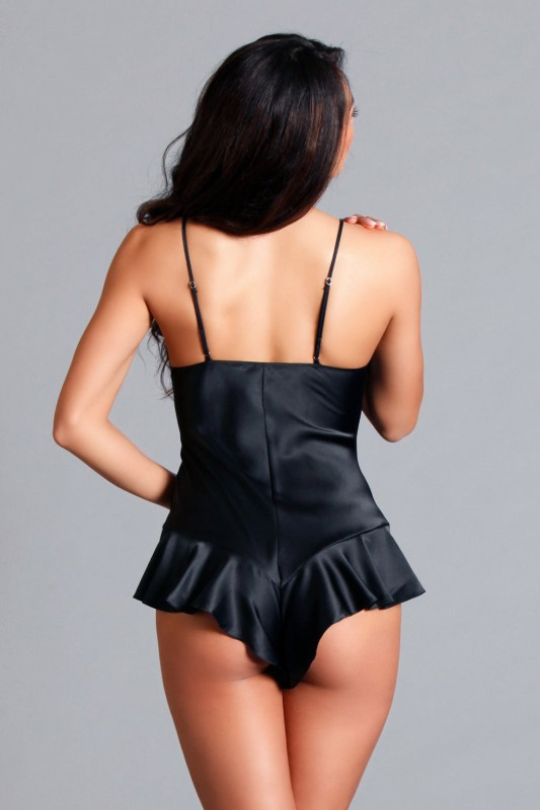 The Satin Flounce Romper