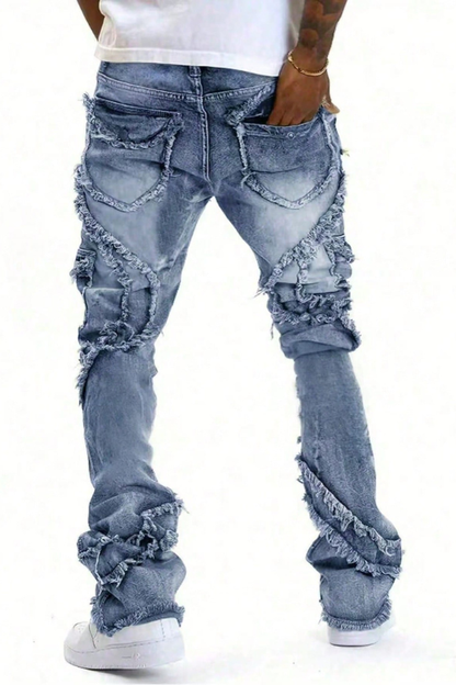 Street Flex Distressed Flare Jeans