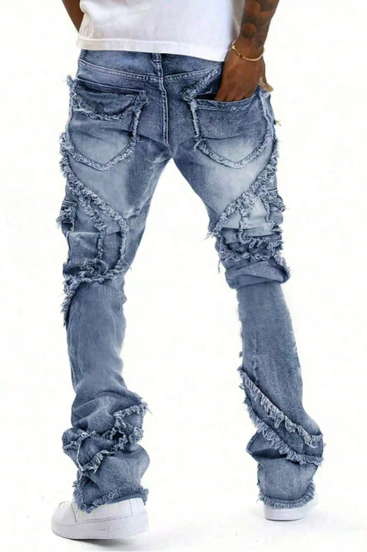 Street Flex Distressed Flare Jeans