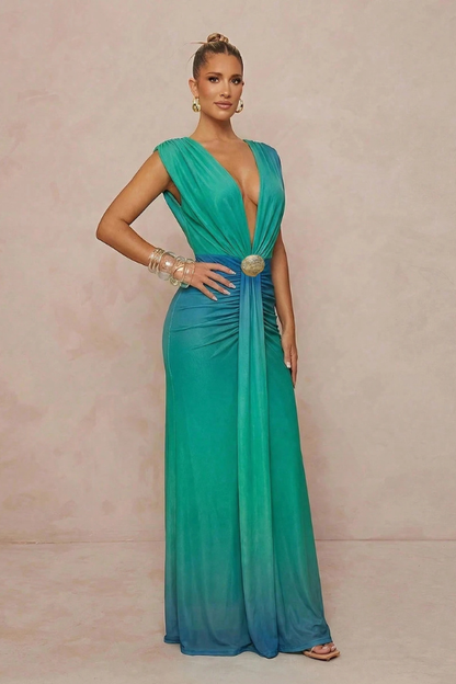 Monaco Plunge Mermaid Gown