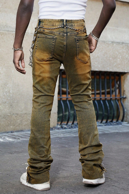 Men's Stacked Flare Skinny Jeans