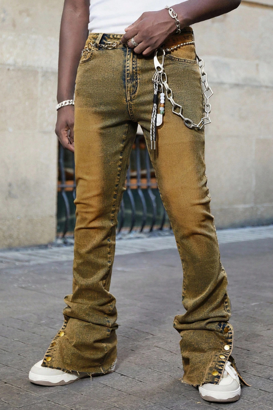 Men's Stacked Flare Skinny Jeans